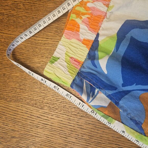 Linen Shorts Pull On Hawaiian Print 3.5" Inseam Womens Medium Vacation Summer - Picture 5 of 7